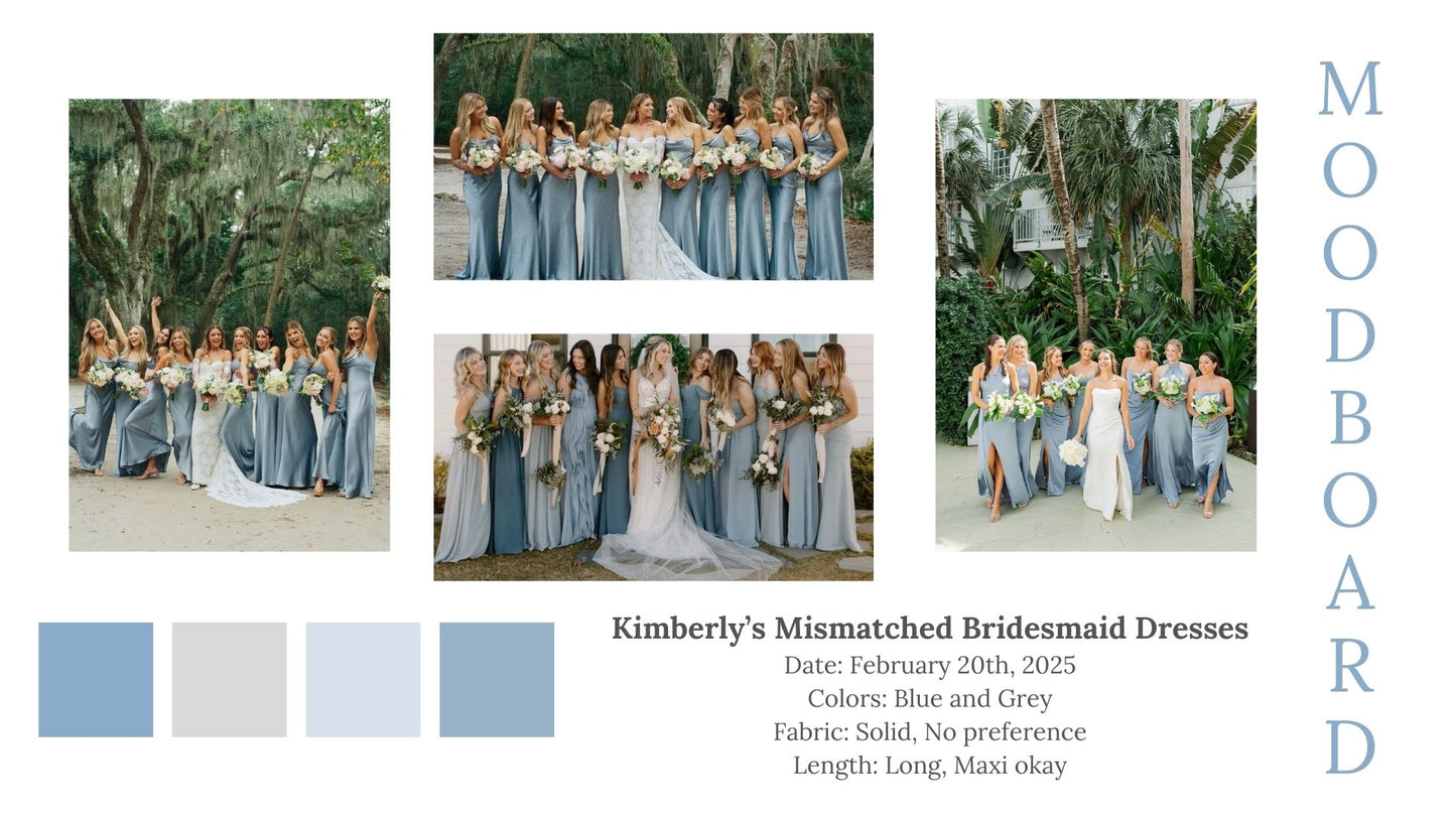 Customized Mismatch Bridesmaid Dresses